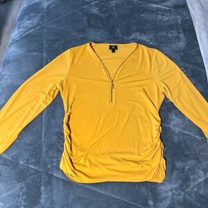 JM Collection zipper top long sleeve